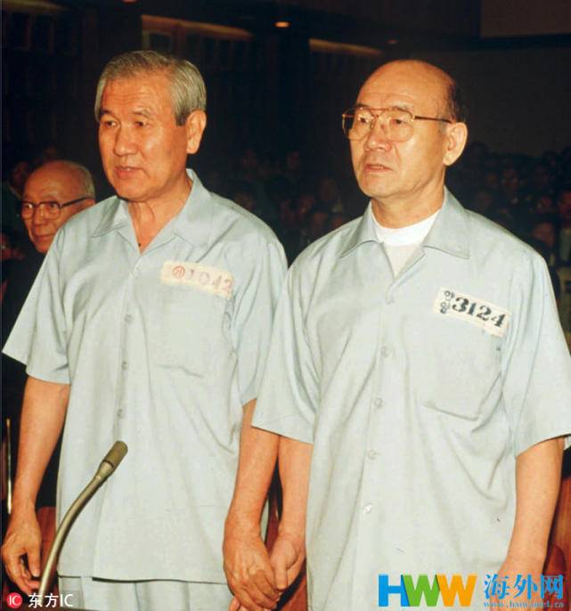 全斗焕和卢泰愚并肩受审（图：东方IC）