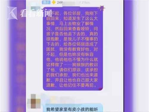 熊孩子24楼扔下4磅重哑铃 