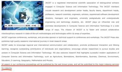  截图来源：国际计算机科学与信息技术协会（IACSIT）官方网站