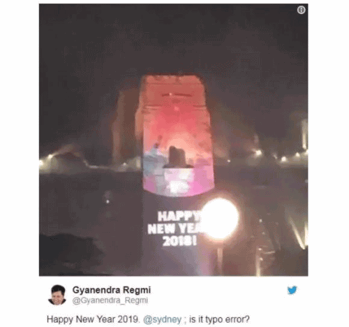 尴尬！跨年夜最大乌龙“新年快乐 2018！” 网友评论亮了
