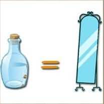 一个瓶子等于一个镜子是什么成语