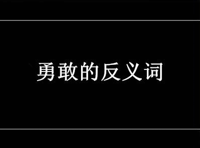 勇敢的反义词是什么?