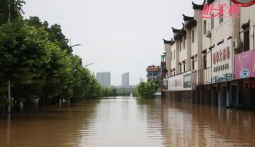 浙江兰溪洪水退却