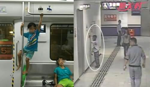 地铁频现孩子捣乱 地铁频现孩子捣乱