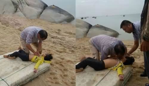 医生跳海救女娃