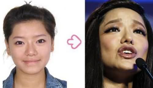 江映蓉整容前后照片对比 昔日天然美女整成蛇精脸网友直呼“像鬼