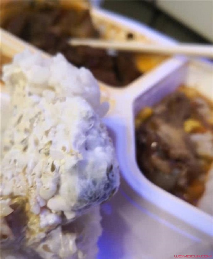 高铁40元盒饭发霉 高铁40元盒饭发霉