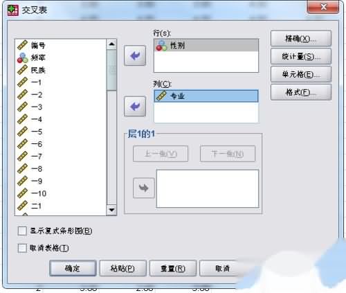 spss交叉表(1)