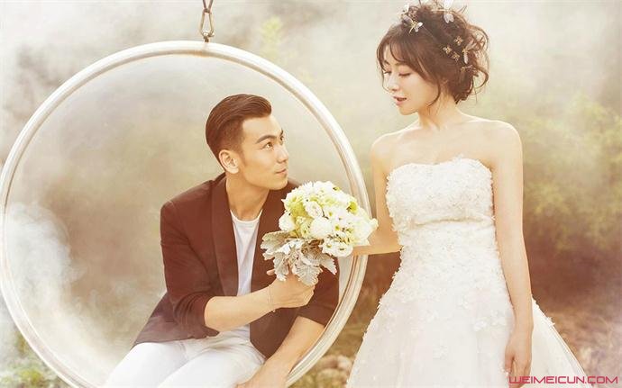 陈紫函戴向宇婚纱照