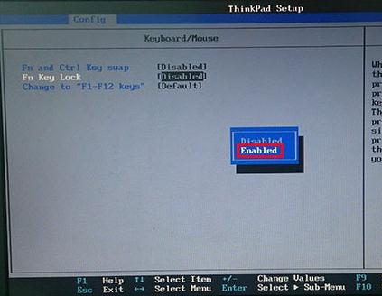 联想E335笔记本fn功能键bios设置方法(2)