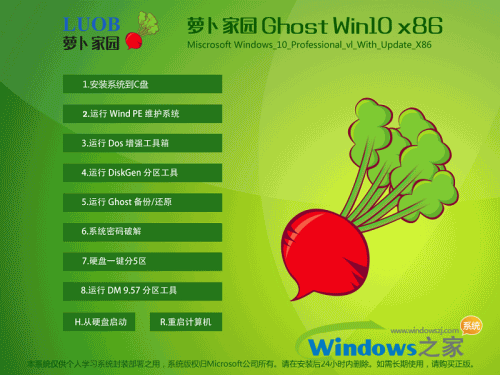 新萝卜家园win10家庭纯