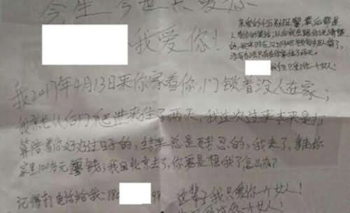 小偷留下求爱信 为掩饰盗窃无赖捏造女主人出轨实属过分