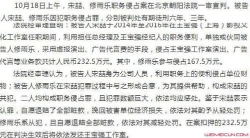 宋喆案宣判结果曝光