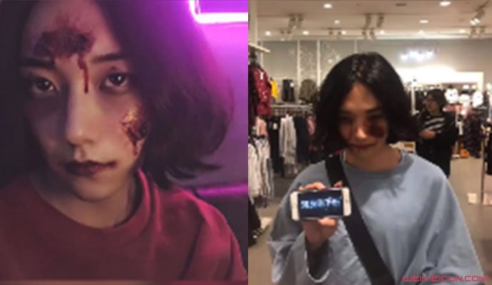大叔痛斥万圣节惊悚妆女孩 大叔痛斥万圣节惊悚妆女孩