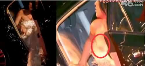 黄圣依乳晕门事件 抹胸的裙不小心滑落