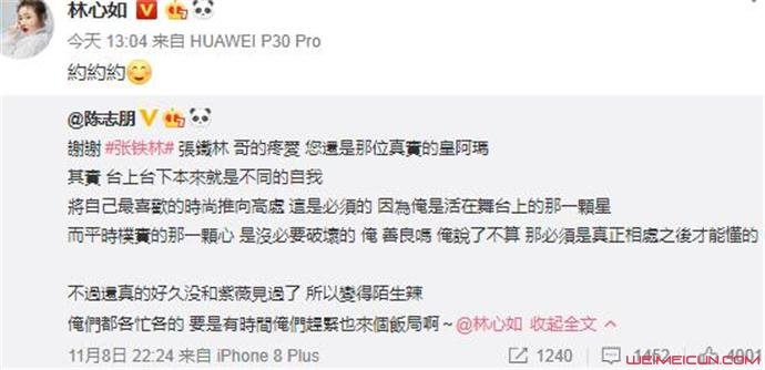 林心如回应陈志朋