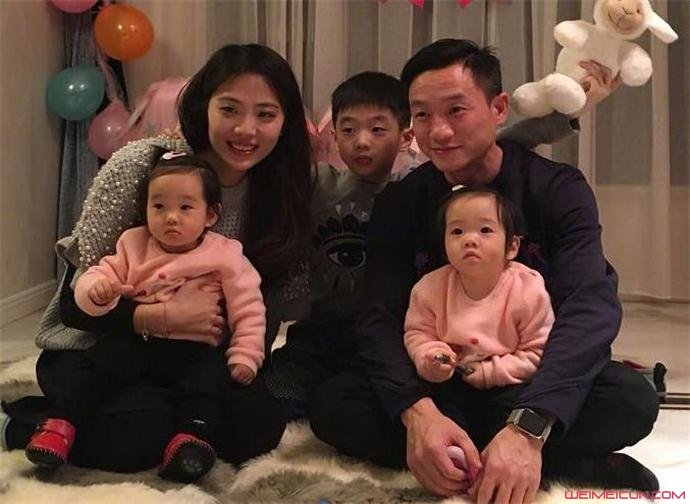 杨威双胞胎女庆生