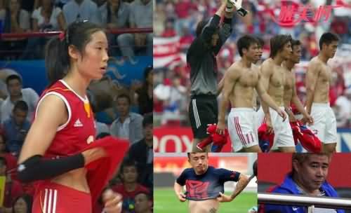 朱婷恐怖腹肌秒杀国足 朱婷恐怖腹肌秒杀国足