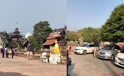 姚明携妻女游泰国