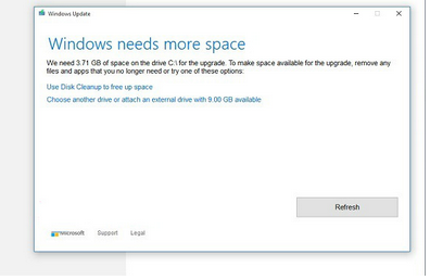 Win10系统升级程序C盘空间不足如何解决(1) Win10系统升级程序C盘空间不足如何解决(1)