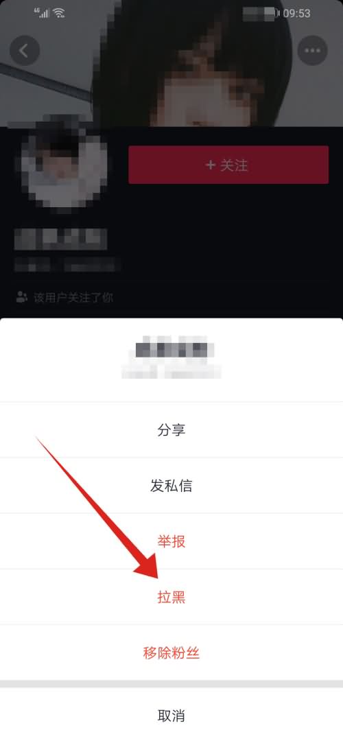 抖音如何拉黑一个人让他看不了我的作品(5)
