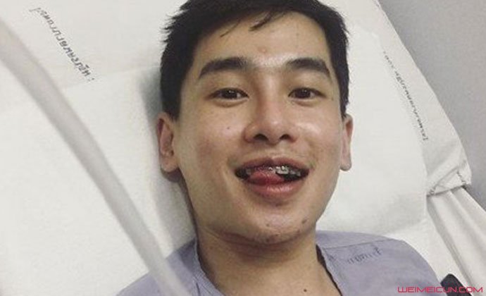 男星Golf生前病床自拍