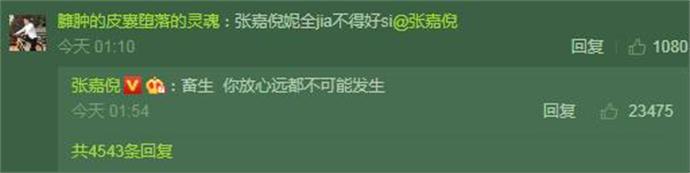 张嘉倪回怼恶评 张嘉倪回怼恶评
