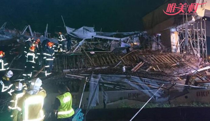 新加坡施工事故 高架桥坍塌致1死10伤施工事故过程曝光