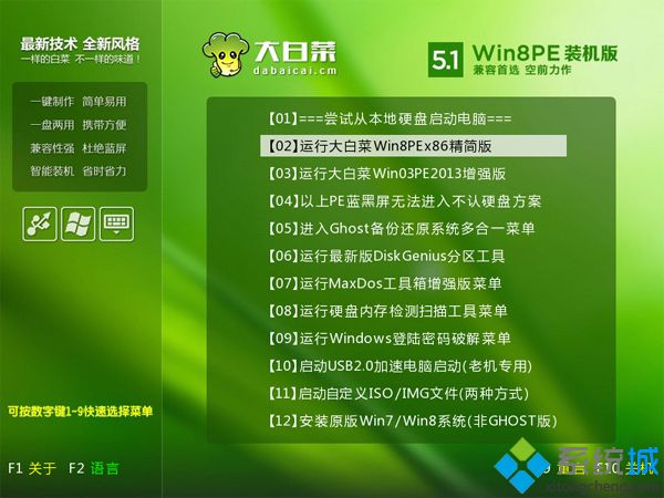 大白菜u盘装系统win10的详细步骤(2)