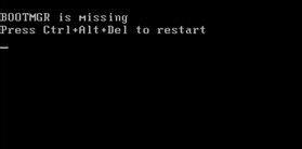 win 7出现bootmgr is missing怎么办1
