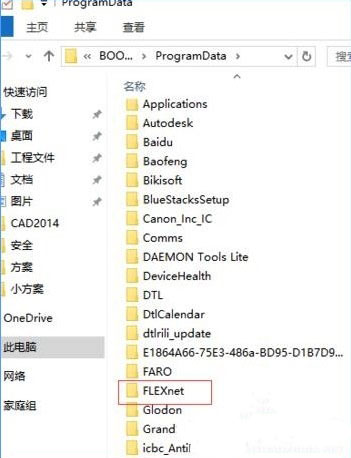 删除FLEXnet文件夹